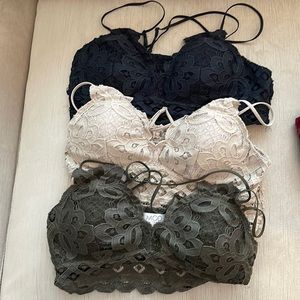 3 MOD on Trend Bras (Navy Green, Tan, & Black)